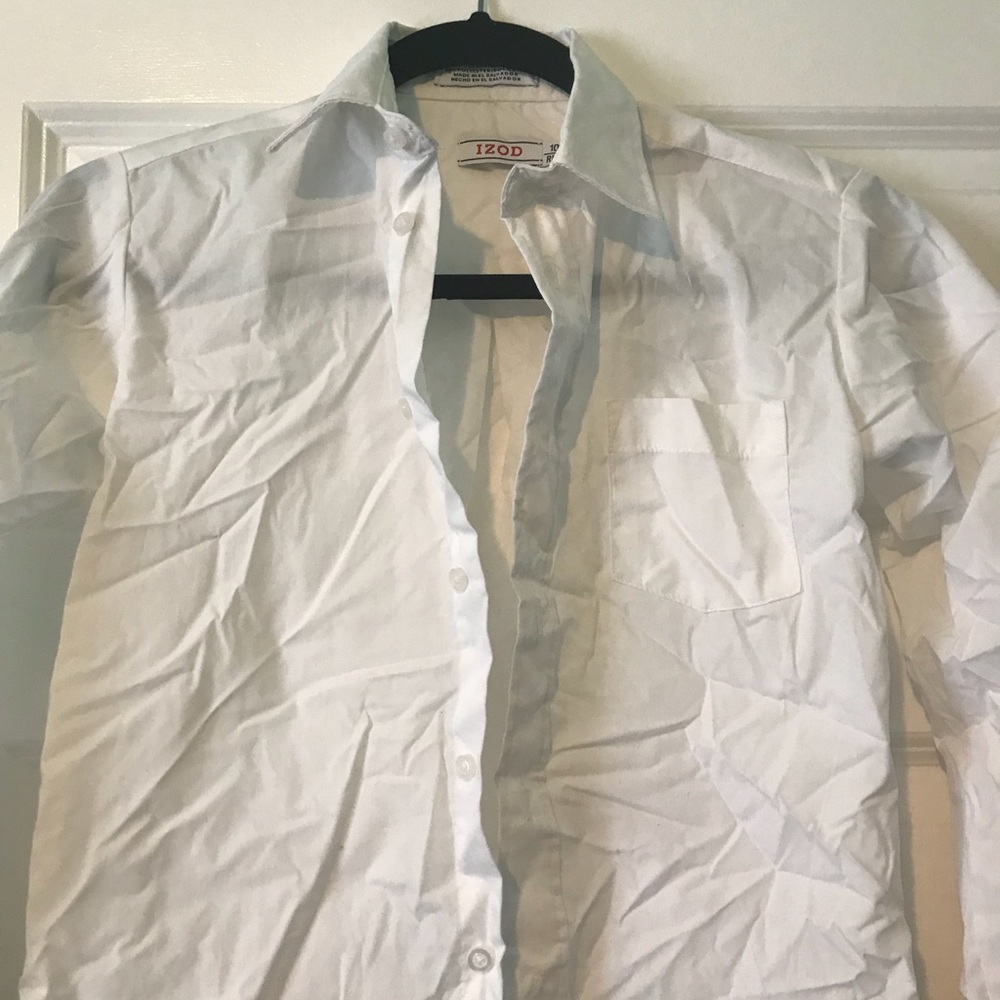 Boys white izod button down